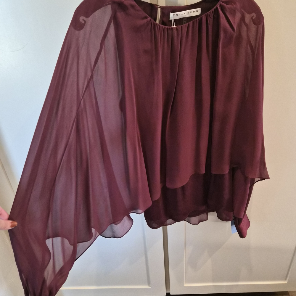 Trina Turk Rich Wine Blouse
